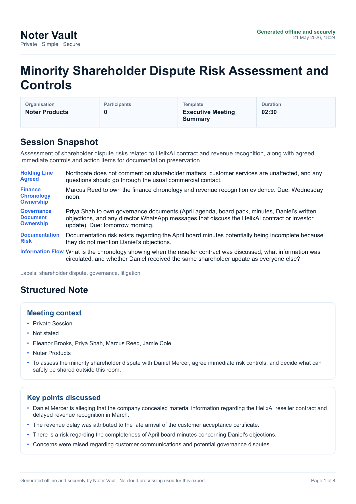 Noter Vault generated export with session snapshot and structured note
